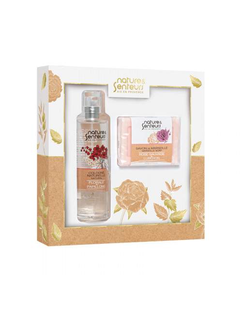 Gift box Eau de Cologne Rose / floral soap
