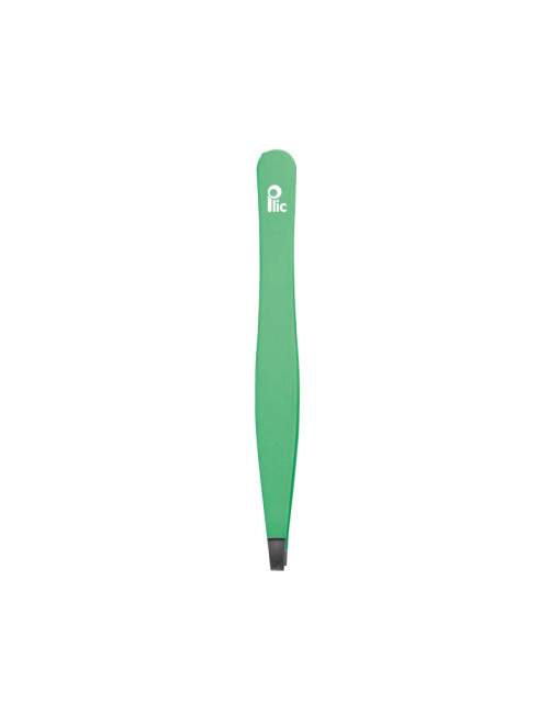 Green straight tip stainless steel tweezers