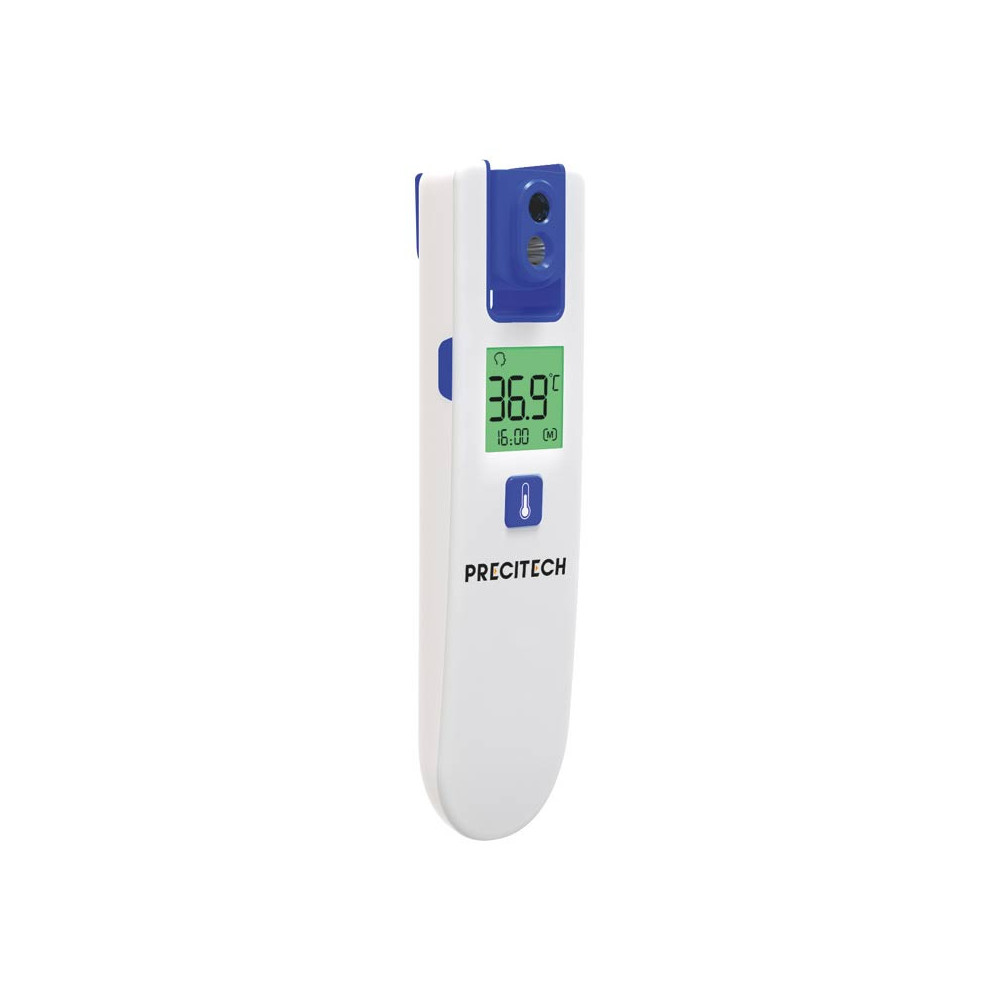 Thermomètre Infrarouge Sans Contact SANICO - Mesure Front, Objets, Ambiant - Mémoire 34 Valeurs - Alarme Fièvre