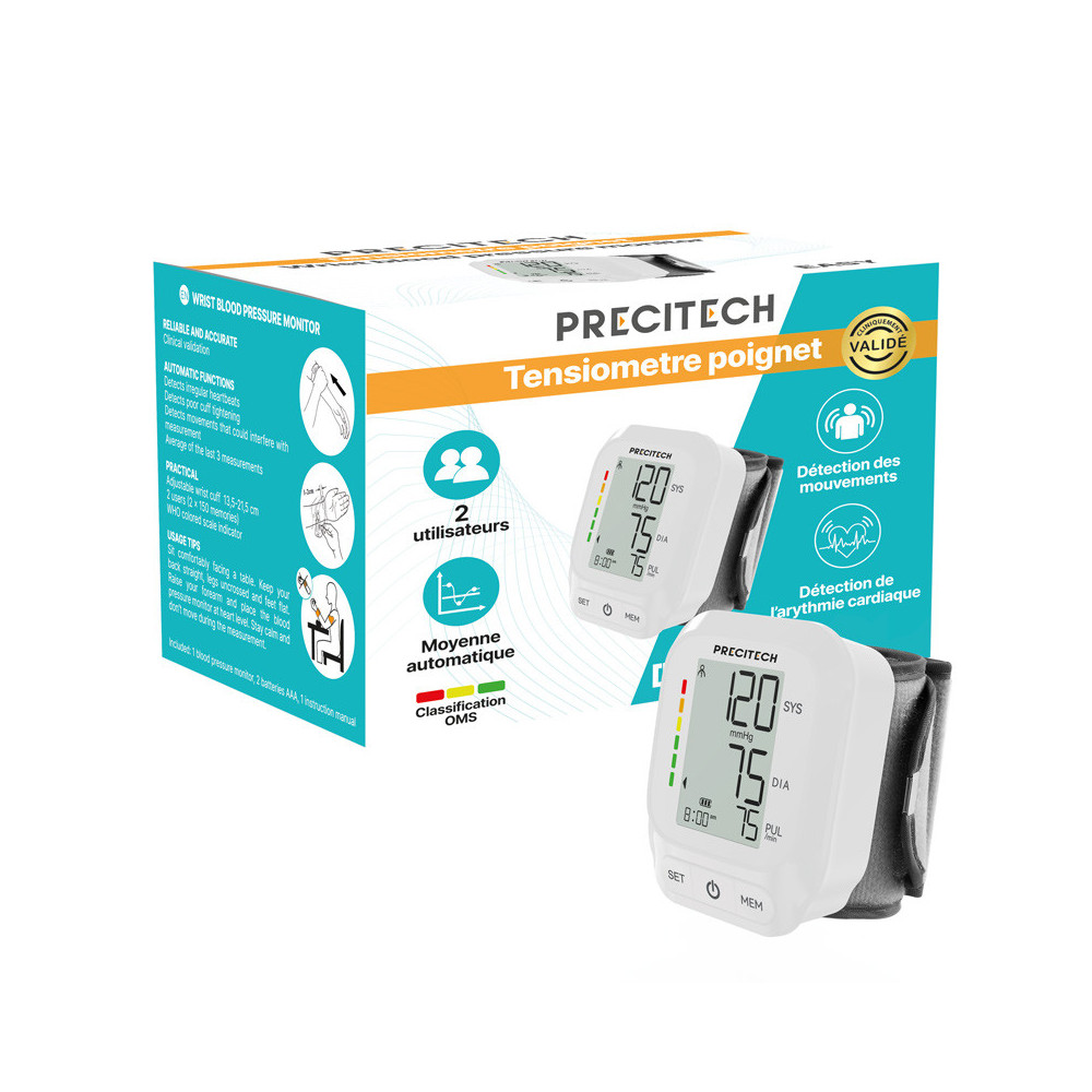 Easy wrist blood pressure monitor