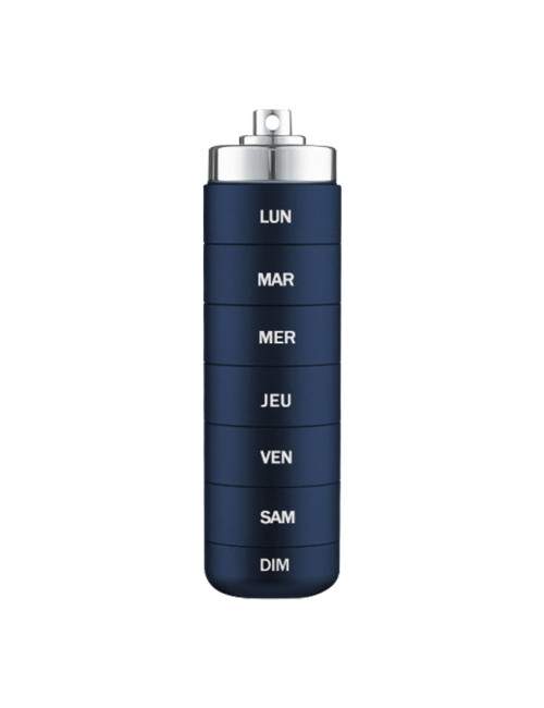 Portable metal pill box - PLIC - Bleu marine