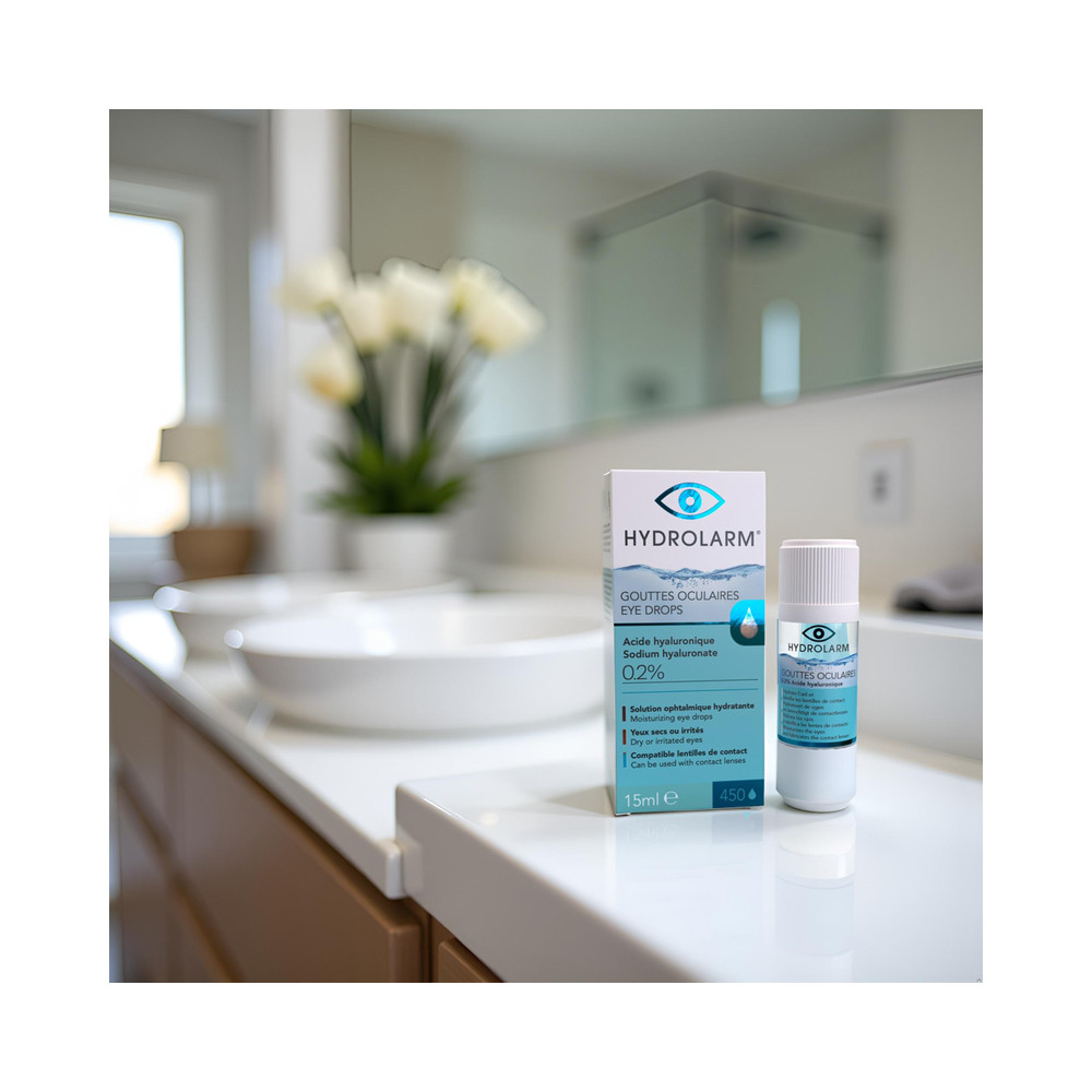 Collyre hydratant pour les yeux hydrolarm Acide Hyaluronique