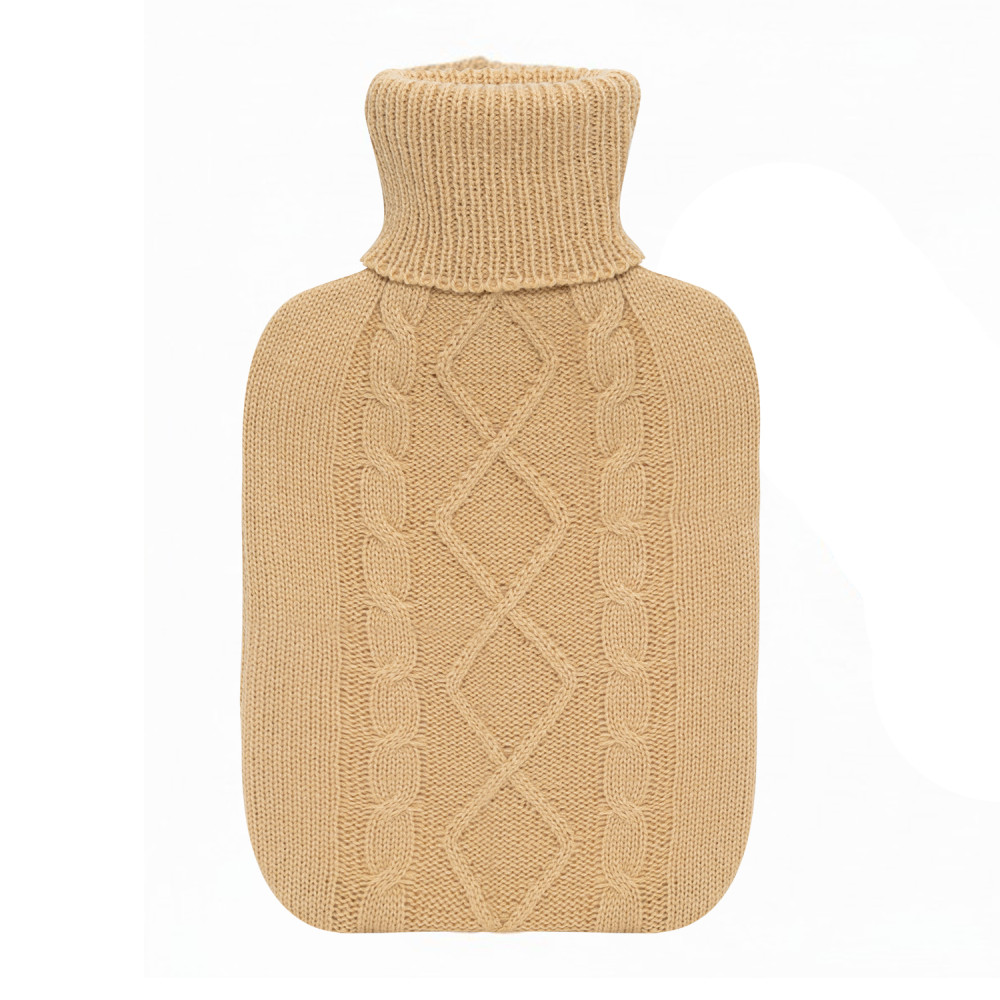Bouillotte à eau tricot beige 2L - PLIC