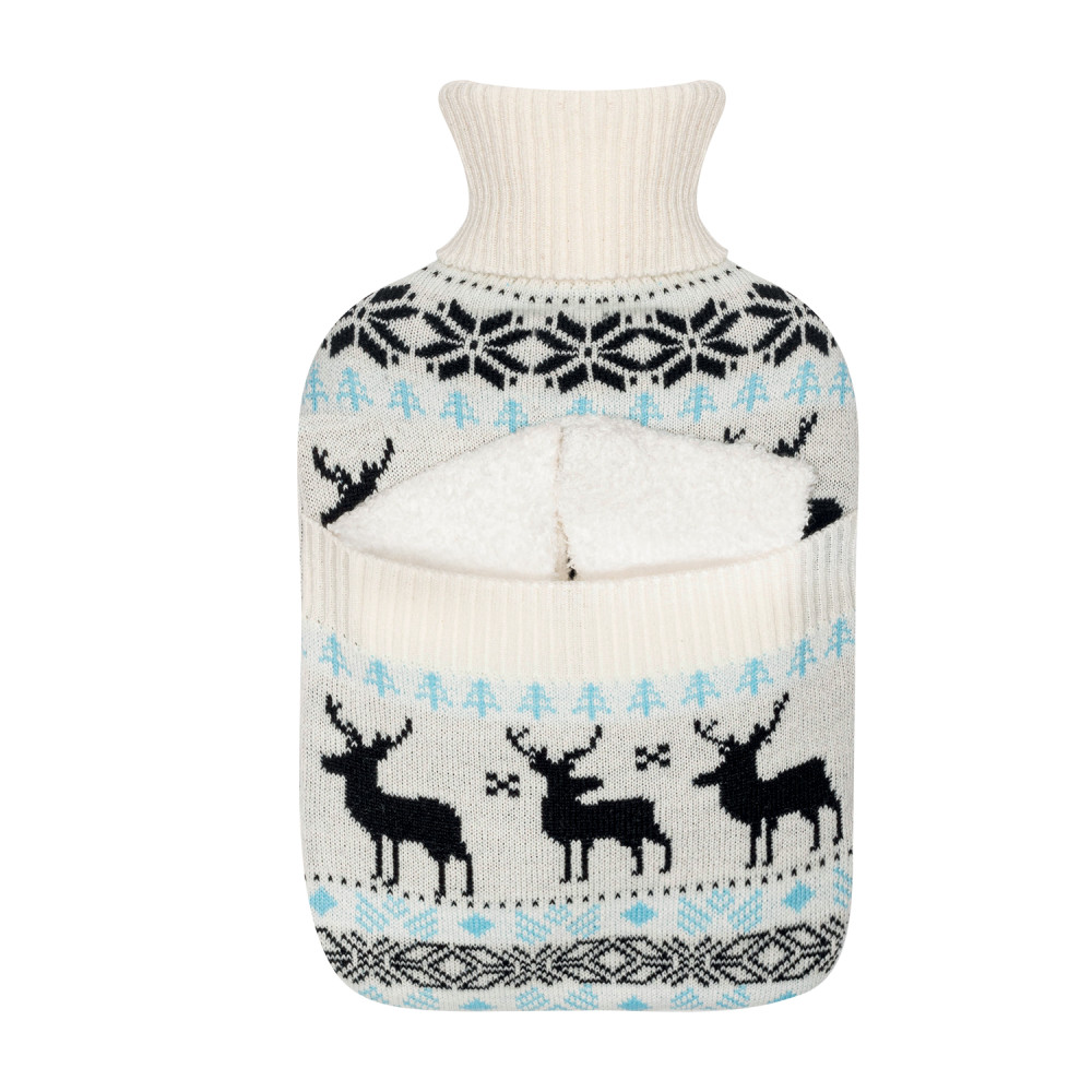 Bouillotte à eau duo chaussettes cerf 2L - PLIC
