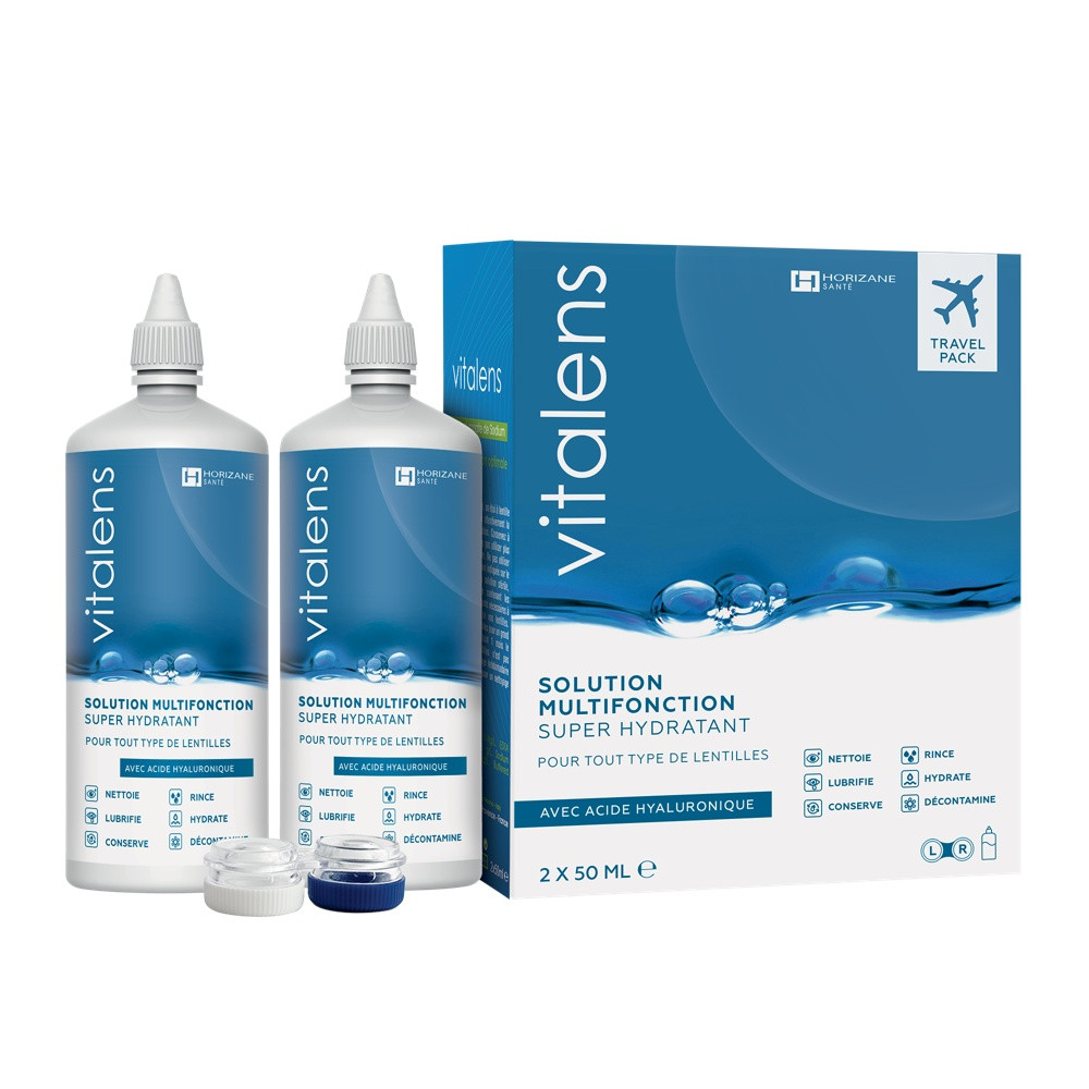 Solution pour lentilles de contact Vitalens - 2x50ml
