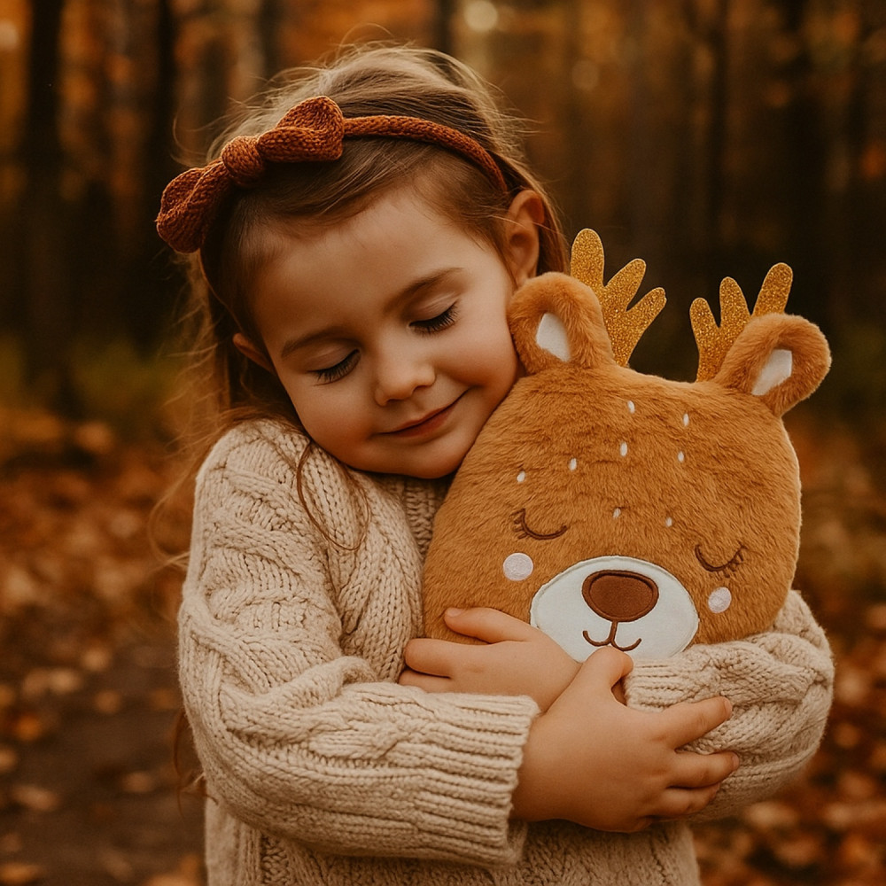 Bouillotte doudou biche bras enfants