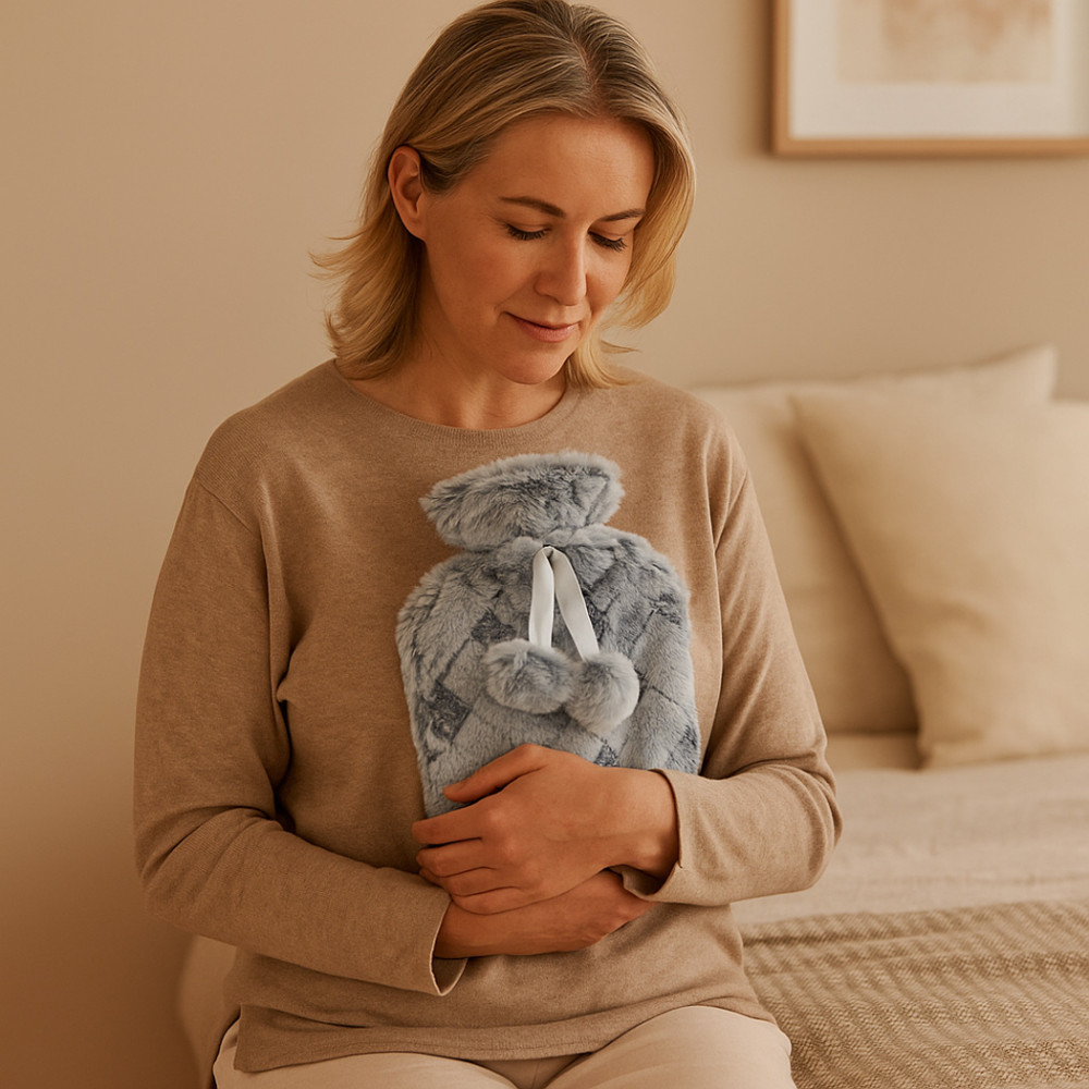 Bouillotte à Eau sur femme