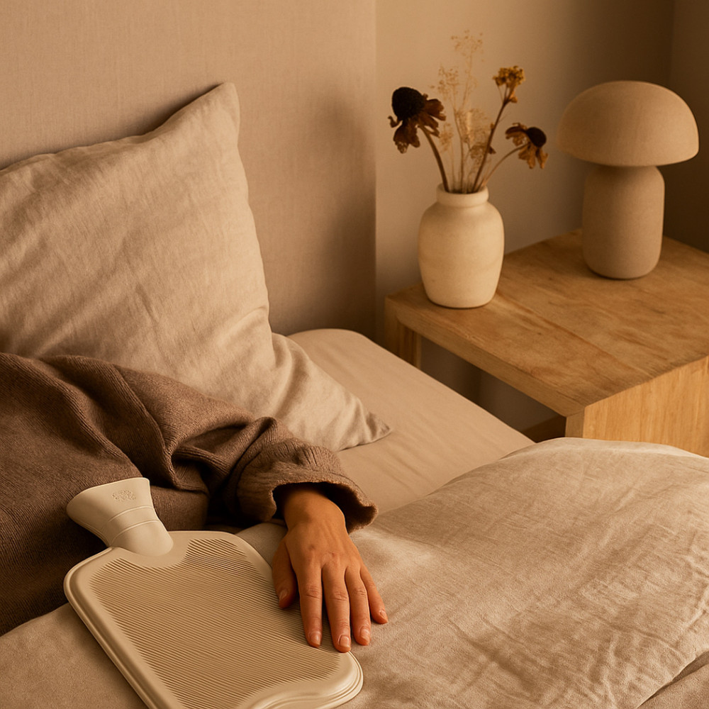 bouillotte sur un ventre