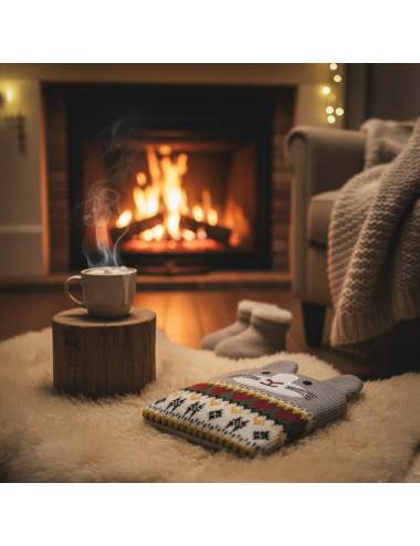 Bouillotte doudou souris