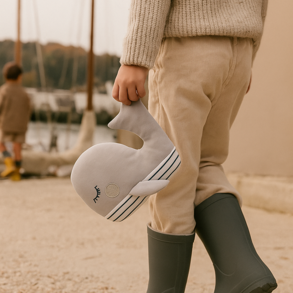 Bouillotte peluche baleine