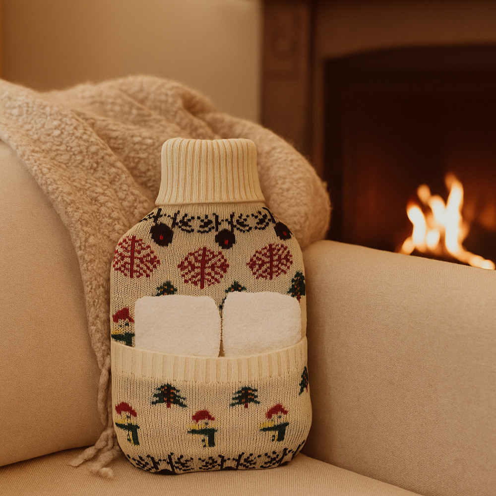 Hot water bottle and socks
