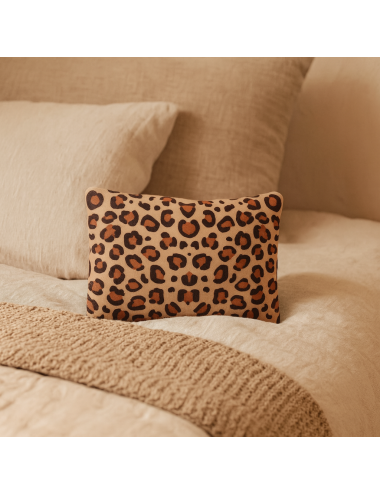 Bouillotte coussin léopard