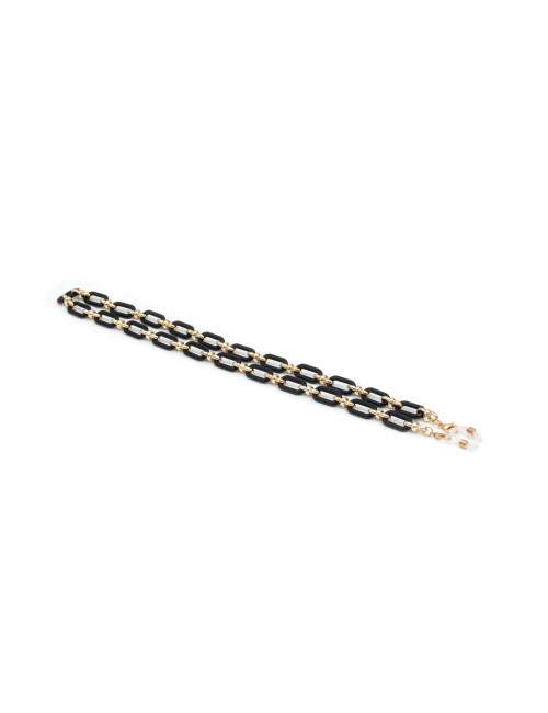 Black & Gold Eyeglass Chain