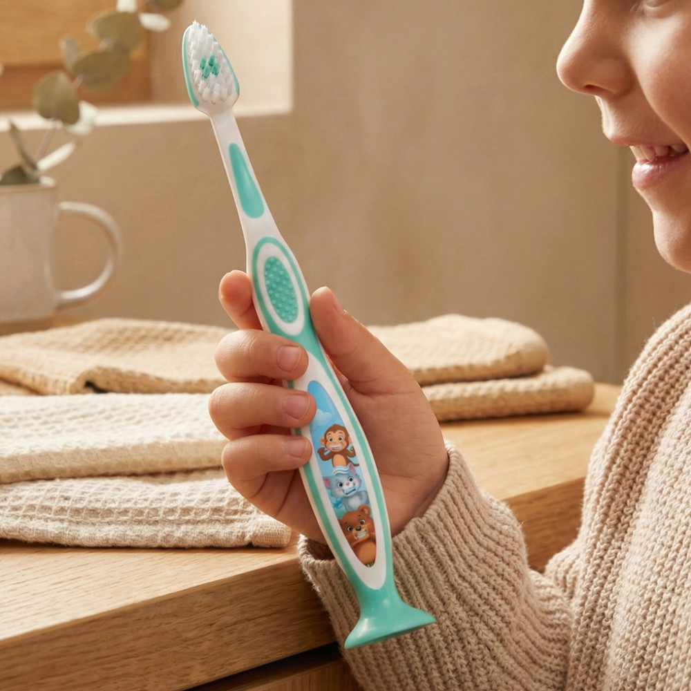 Brosse à dents enfant vert