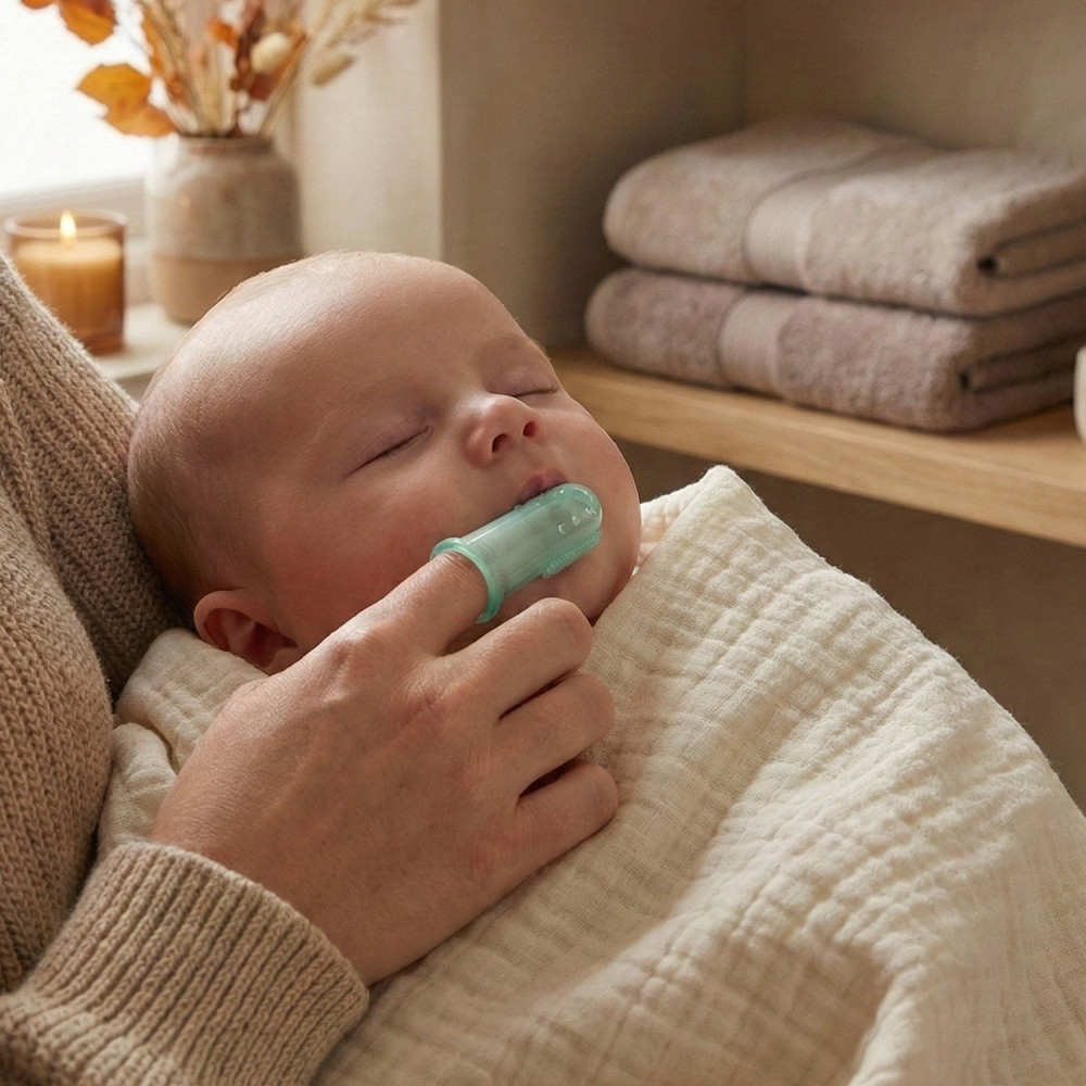 Baby silicone finger brush