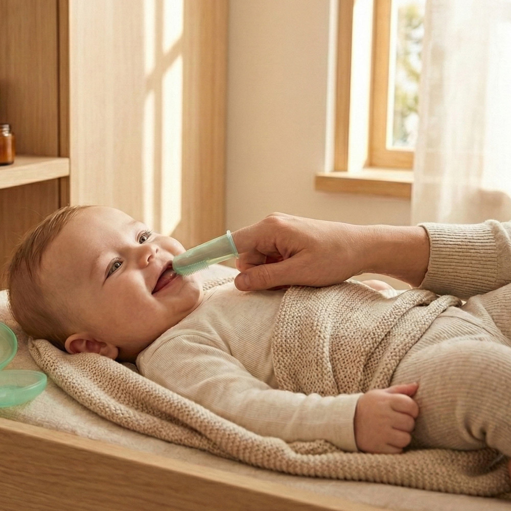 Baby silicone finger brush