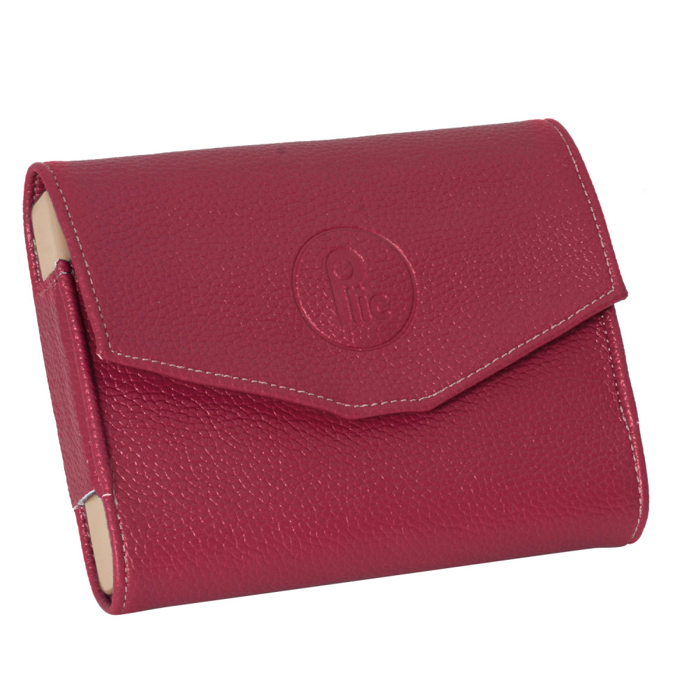 Slilm pillboxes, synthetic leather - Rouge