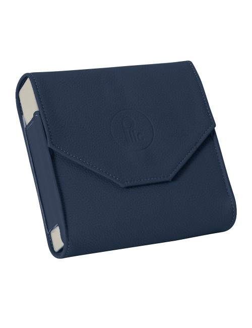 Pilulier semainier jumbo - simili cuir - Bleu