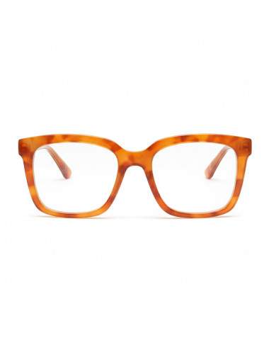 Lunettes de lecture ambre monture carrée vintage