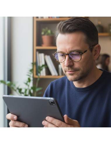 Lunettes presbyte design rétro branches métal