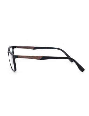 Lunettes de lecture noires branches effet bois