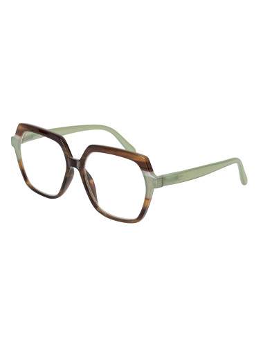 Lunettes loupe femme écaille et branches vert cristal