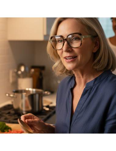 Lunettes presbytie femme monture large moderne