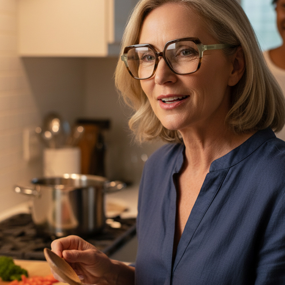 Lunettes presbytie femme monture large moderne