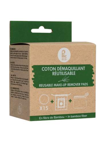 Cotons réutilisables - Lot de 15