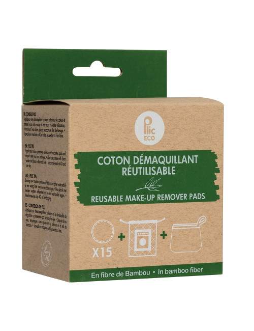 Cotons réutilisables - Lot de 15