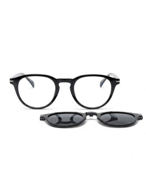 Lunettes de lecture Eclipse noires avec clip solaire amovible