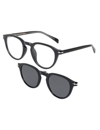 Lunettes de lecture design noir avec clip soleil