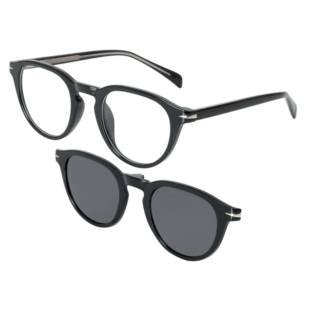 Lunettes de lecture design noir avec clip soleil