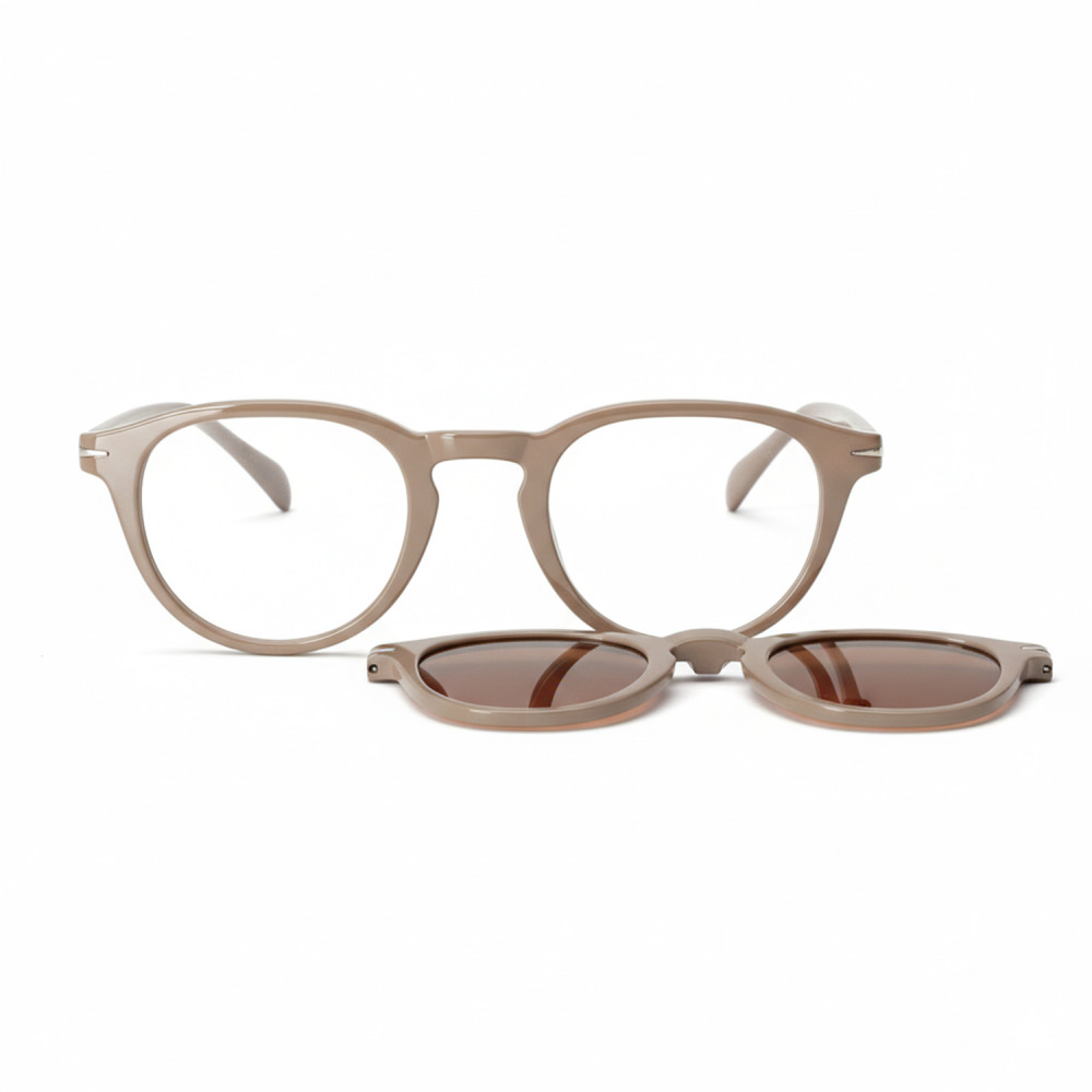 Lunettes de lecture Eclipse taupe avec clip solaire
