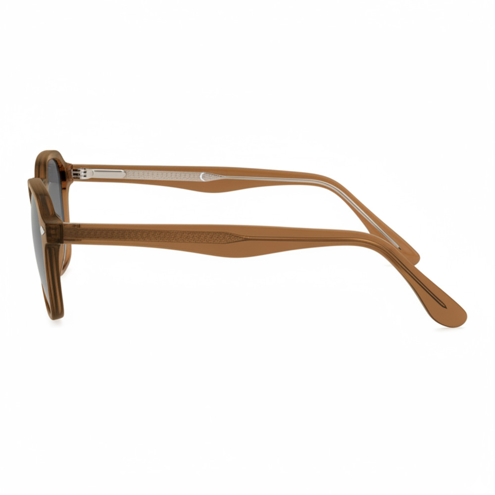 Monture lunettes de soleil marron brillant style moderne