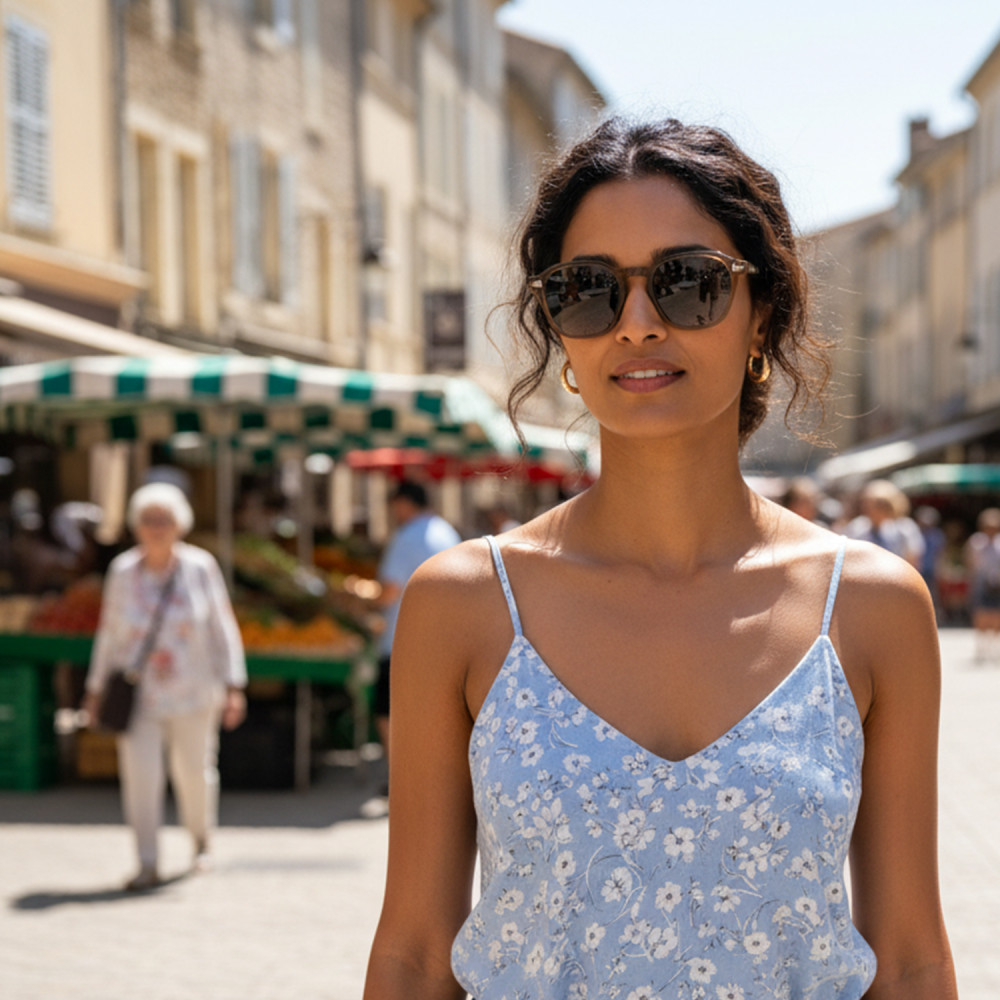 Lunettes de soleil marron homme femme protection UV