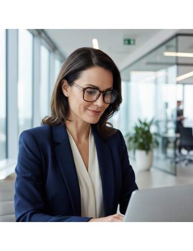 Lunettes de lecture sur femme