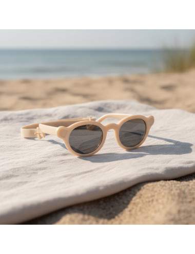 Round baby sunglasses with protective case