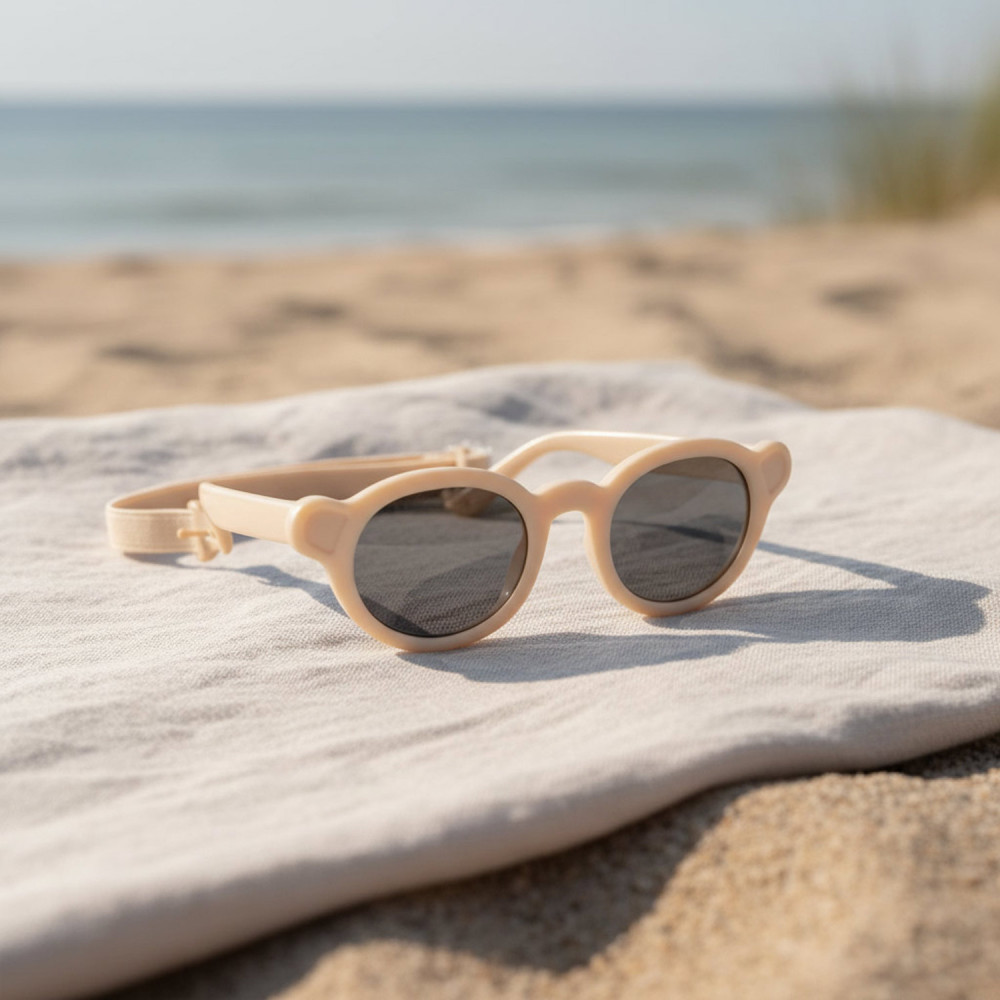 Lunettes de soleil bébé rondes avec étui