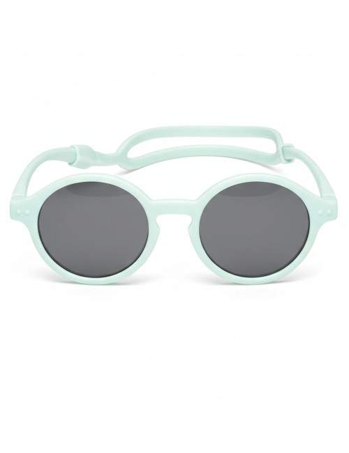 Lunettes de soleil bébé rondes vert d’eau 0-1 an