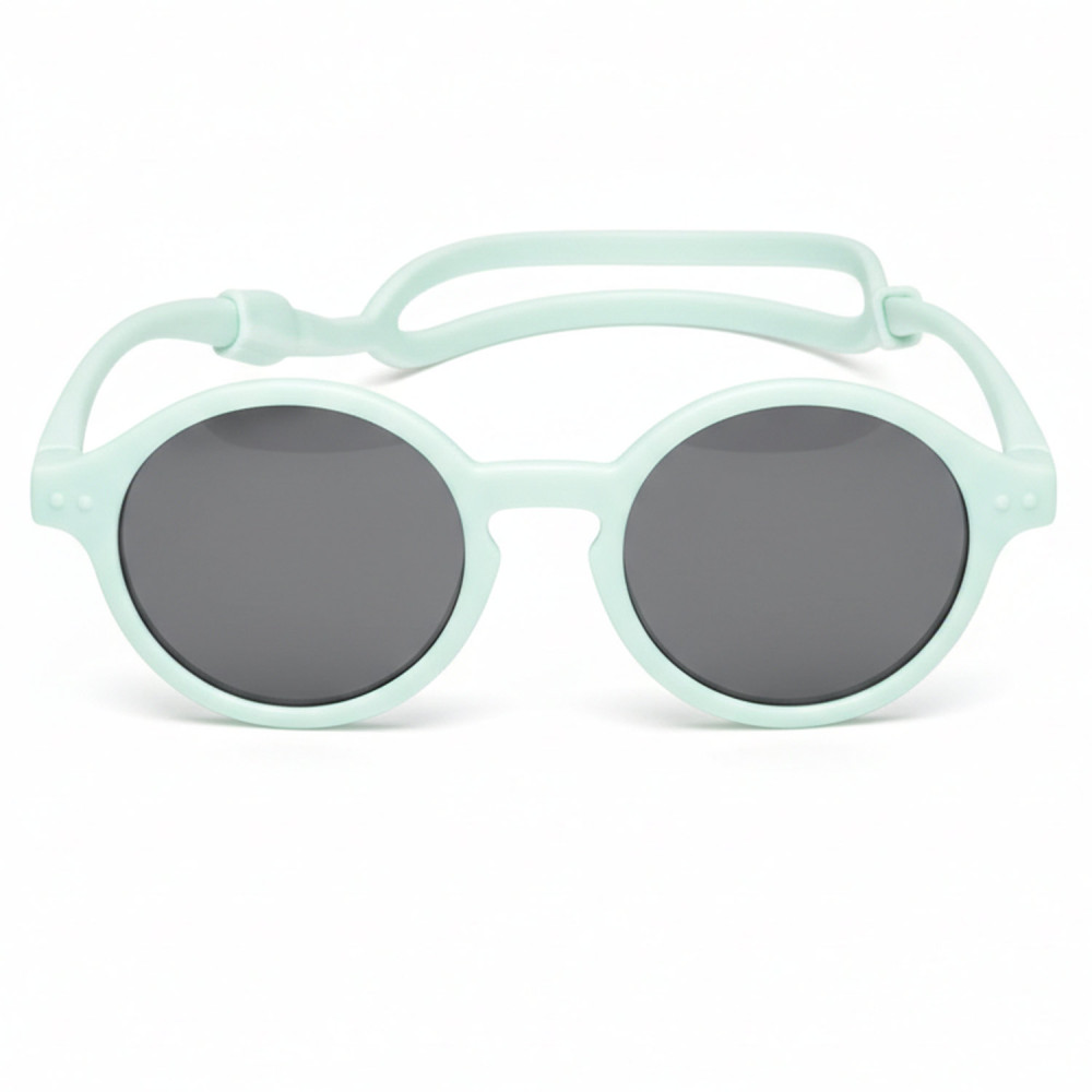 Lunettes de soleil bébé rondes vert d’eau 0-1 an