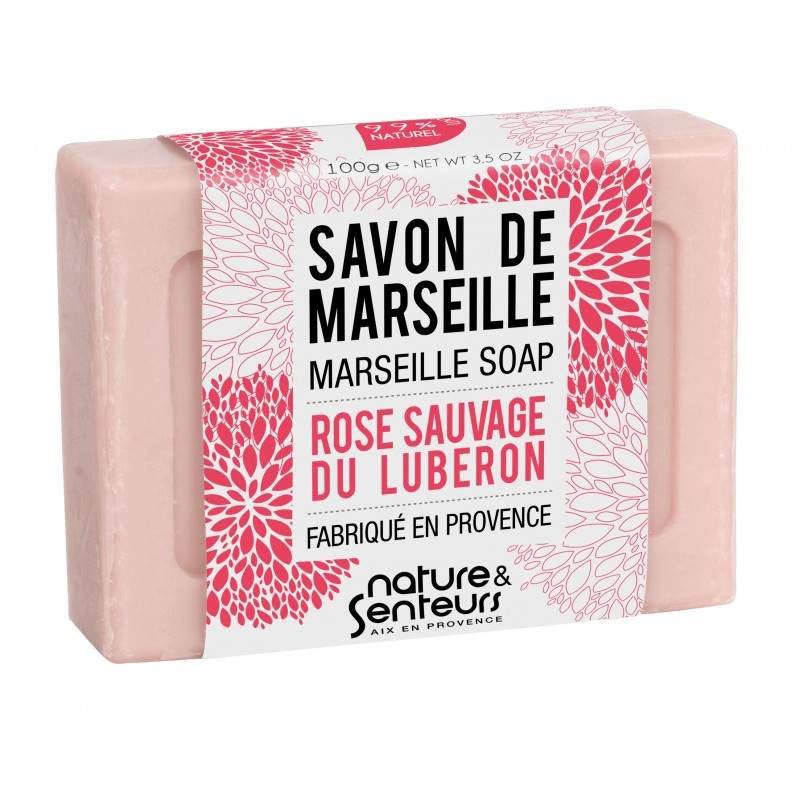 Savon de Marseille rose sauvage du Lubéron 100gr