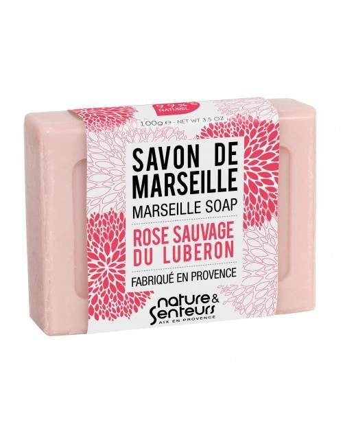 Savon de Marseille rose sauvage du Lubéron 100gr