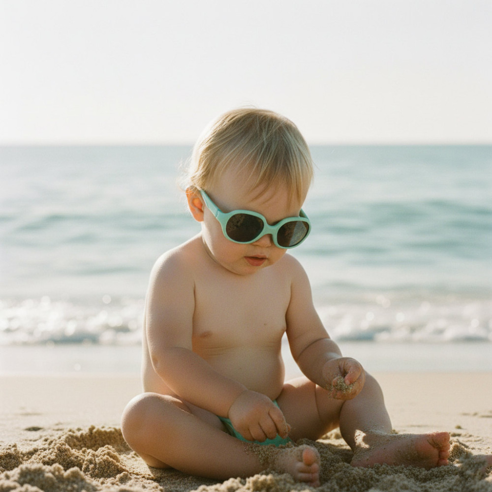 Lunettes soleil bébé incassables verres fumés