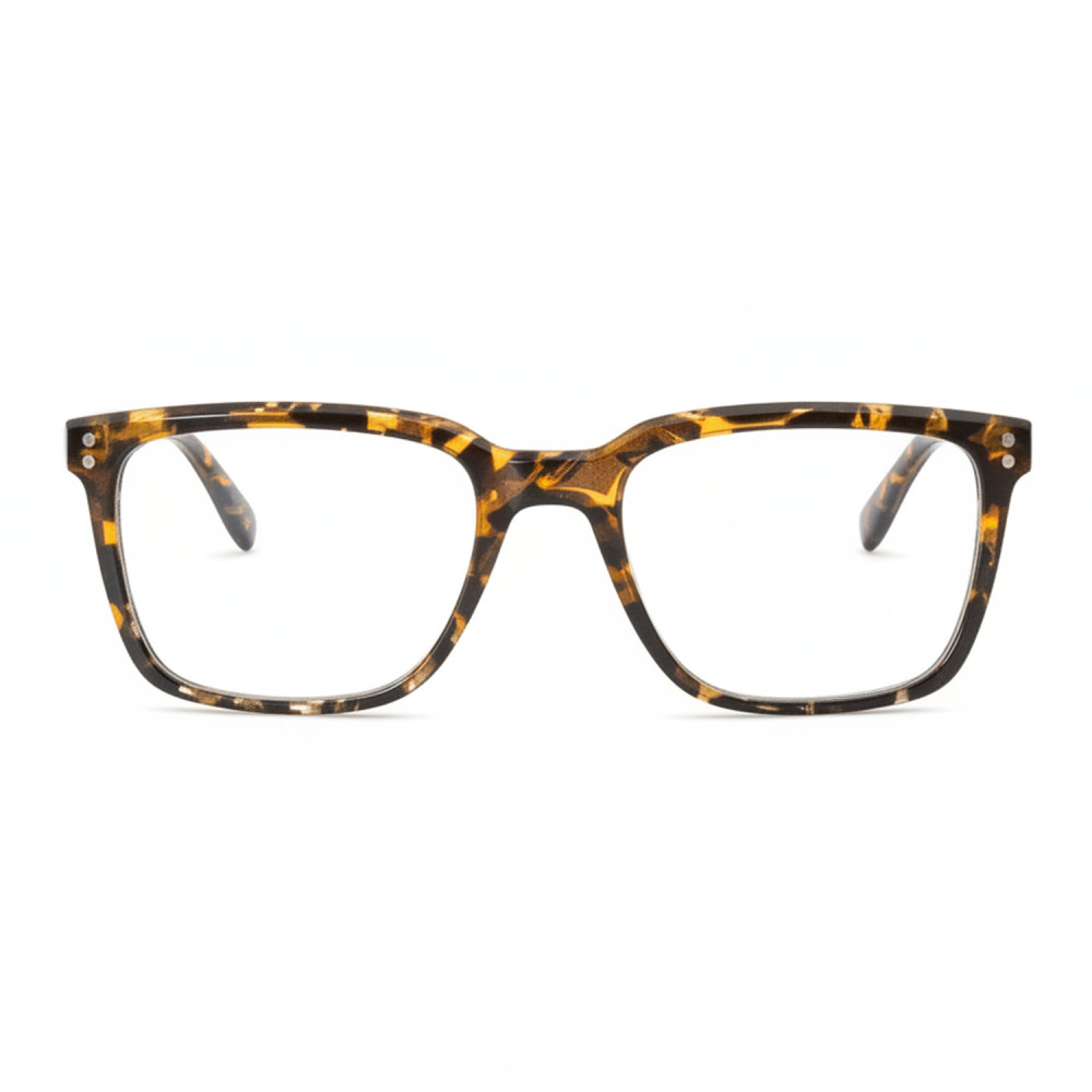 Rectangular tortoiseshell multidistance reading glasses