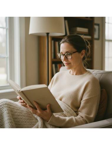 Rectangular reading glasses for screen use