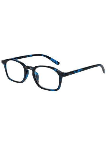 Lunettes loupe homme bleu écaille moderne