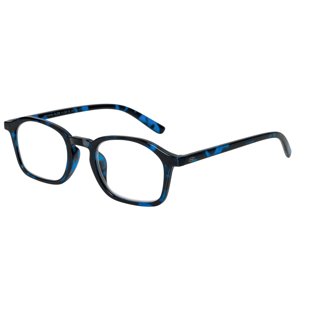 Lunettes loupe homme bleu écaille moderne