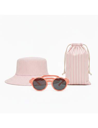 Kids sun protection set sunglasses and hat
