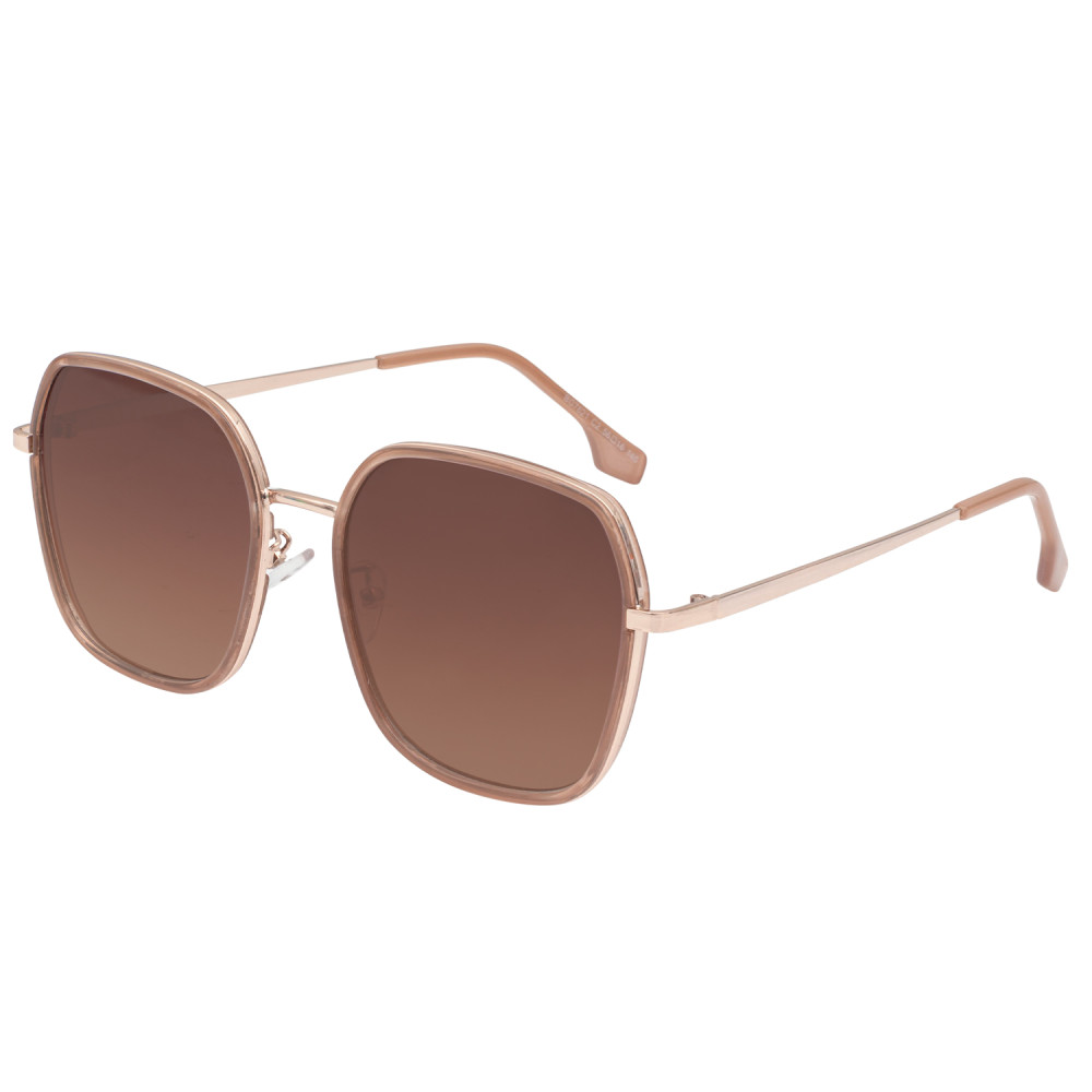 Lunettes solaires femme cat 3 monture transparente branches métal